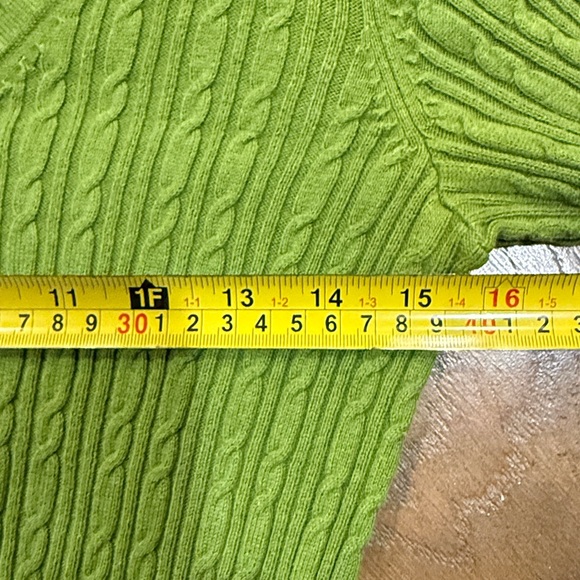 Tommy Hilfiger Green V-Neck Sweater - Picture 6 of 11